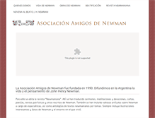 Tablet Screenshot of amigosdenewman.com.ar